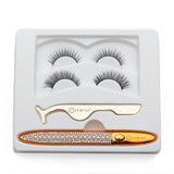 Vegan Natural False Eyelashes - Magnetic Black Eyeliner and Lashes Kit